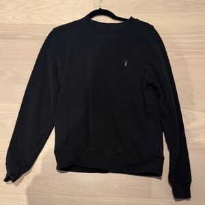All Saints Black Crew Neck Sweatshirt